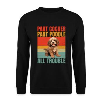Cockapoo Gifts - Unisex Pullover - Schwarz - Vorne - Alina (178cm) & Michal (187cm)