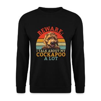 Cockapoo Gifts - Unisex Sweatshirt - black - Front - Alina (178cm) & Michal (187cm)