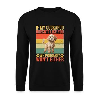 Cockapoo Gifts - Unisex Sweatshirt - black - Front - Alina (178cm) & Michal (187cm)