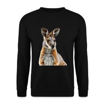Wallaby - Unisex Pullover - Schwarz - Vorne - Alina (178cm) & Michal (187cm)
