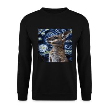 Wallaby - Unisex Pullover - Schwarz - Vorne - Alina (178cm) & Michal (187cm)