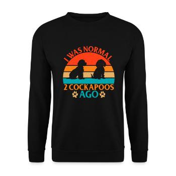 Cadeaux Cockapoo - Sweat-shirt Unisexe - noir - Devant - Alina (178cm) & Michal (187cm)