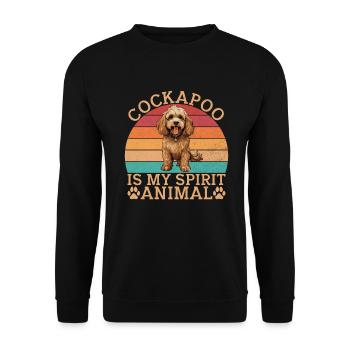 Cadeaux Cockapoo - Sweat-shirt Unisexe - noir - Devant - Alina (178cm) & Michal (187cm)