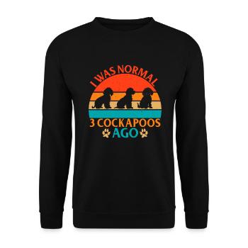Cadeaux Cockapoo - Sweat-shirt Unisexe - noir - Devant - Alina (178cm) & Michal (187cm)