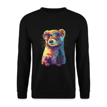Wiesel - Unisex Pullover - Schwarz - Vorne - Alina (178cm) & Michal (187cm)