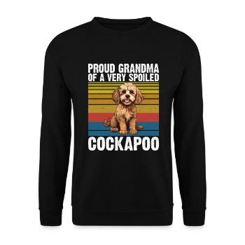 Cadeaux Cockapoo - Sweat-shirt Unisexe - noir - Devant - Alina (178cm) & Michal (187cm)