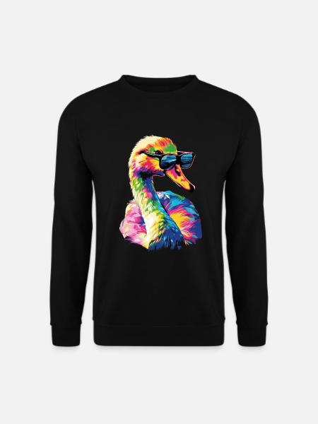 Schwan - Unisex Pullover - Schwarz