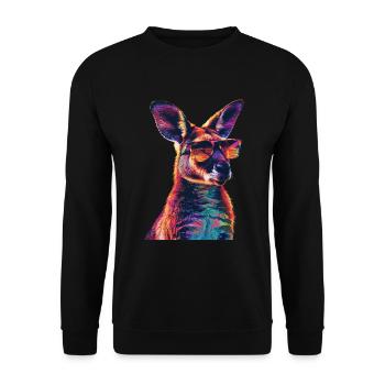 Wallaby - Unisex Pullover - Schwarz - Vorne - Alina (178cm) & Michal (187cm)