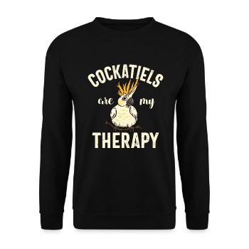 Cockatiel Gifts - Unisex Pullover - Schwarz - Vorne - Alina (178cm) & Michal (187cm)