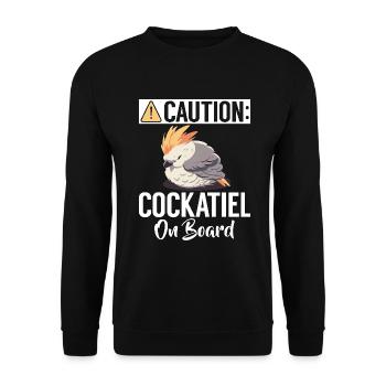 Cadeaux de calopsitte - Sweat-shirt Unisexe - noir - Devant - Alina (178cm) & Michal (187cm)