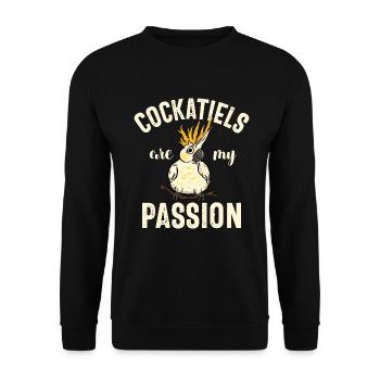 Cockatiel Gifts - Unisex Pullover - Schwarz - Vorne - Alina (178cm) & Michal (187cm)