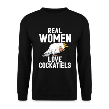 Cockatiel Gifts - Unisex Pullover - Schwarz - Vorne - Alina (178cm) & Michal (187cm)
