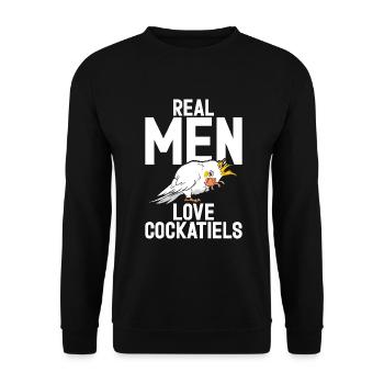 Cockatiel Gifts - Unisex Pullover - Schwarz - Vorne - Alina (178cm) & Michal (187cm)