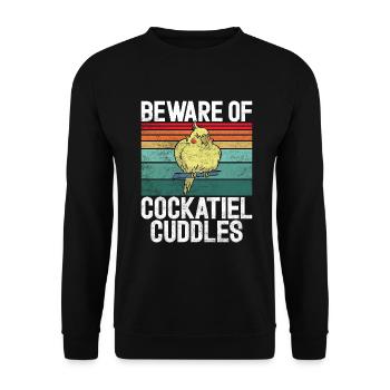 Cockatiel Gifts - Unisex Pullover - Schwarz - Vorne - Alina (178cm) & Michal (187cm)