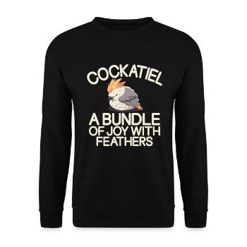 Cockatiel Gifts - Unisex Pullover - Schwarz - Vorne - Alina (178cm) & Michal (187cm)