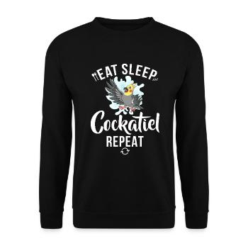Cockatiel Gifts - Unisex Pullover - Schwarz - Vorne - Alina (178cm) & Michal (187cm)
