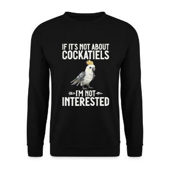 Cockatiel Gifts - Unisex Pullover - Schwarz - Vorne - Alina (178cm) & Michal (187cm)