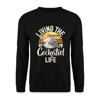 Cockatiel Gifts - Unisex Pullover - Schwarz - Vorne - Alina (178cm) & Michal (187cm)
