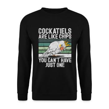 Cadeaux de calopsitte - Sweat-shirt Unisexe - noir - Devant - Alina (178cm) & Michal (187cm)