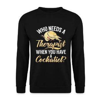 Cadeaux de calopsitte - Sweat-shirt Unisexe - noir - Devant - Alina (178cm) & Michal (187cm)