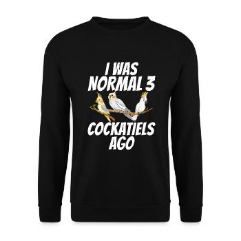 Cockatiel Gifts - Unisex Pullover - Schwarz - Vorne - Alina (178cm) & Michal (187cm)