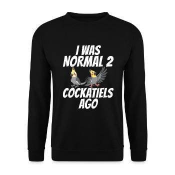 Cadeaux de calopsitte - Sweat-shirt Unisexe - noir - Devant - Alina (178cm) & Michal (187cm)