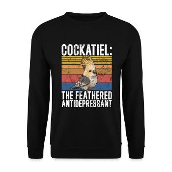 Cockatiel Gifts - Unisex Pullover - Schwarz - Vorne - Alina (178cm) & Michal (187cm)