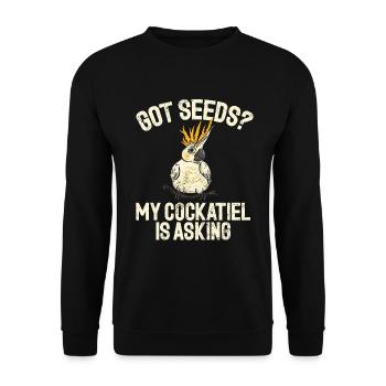 Cadeaux de calopsitte - Sweat-shirt Unisexe - noir - Devant - Alina (178cm) & Michal (187cm)