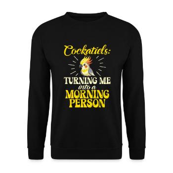 Cadeaux de calopsitte - Sweat-shirt Unisexe - noir - Devant - Alina (178cm) & Michal (187cm)