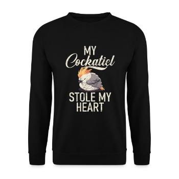 Cockatiel Gifts - Unisex Pullover - Schwarz - Vorne - Alina (178cm) & Michal (187cm)