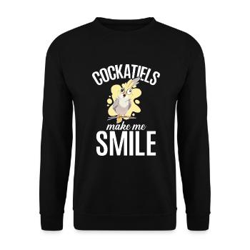 Cockatiel Gifts - Unisex Pullover - Schwarz - Vorne - Alina (178cm) & Michal (187cm)