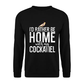 Cockatiel Gifts - Unisex Pullover - Schwarz - Vorne - Alina (178cm) & Michal (187cm)