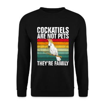 Cockatiel Gifts - Unisex Pullover - Schwarz - Vorne - Alina (178cm) & Michal (187cm)
