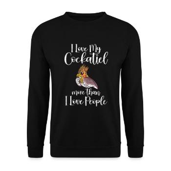 Cadeaux de calopsitte - Sweat-shirt Unisexe - noir - Devant - Alina (178cm) & Michal (187cm)