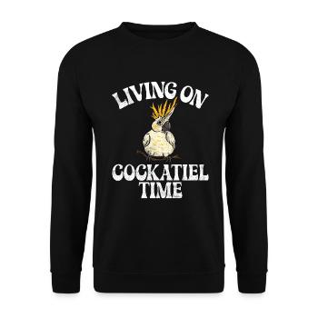 Cockatiel Gifts - Unisex Pullover - Schwarz - Vorne - Alina (178cm) & Michal (187cm)