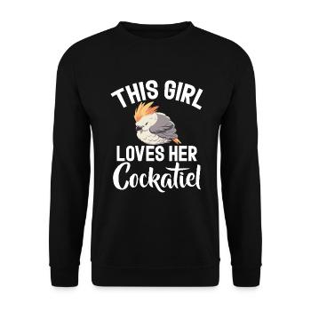 Cadeaux de calopsitte - Sweat-shirt Unisexe - noir - Devant - Alina (178cm) & Michal (187cm)