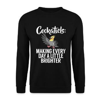 Cockatiel Gifts - Unisex Pullover - Schwarz - Vorne - Alina (178cm) & Michal (187cm)