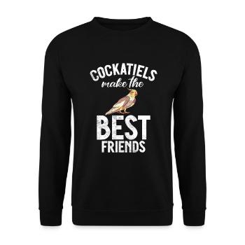 Cadeaux de calopsitte - Sweat-shirt Unisexe - noir - Devant - Alina (178cm) & Michal (187cm)