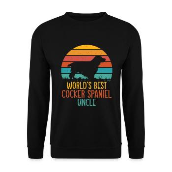 Cocker Spaniel Gifts - Unisex Pullover - Schwarz - Vorne - Alina (178cm) & Michal (187cm)