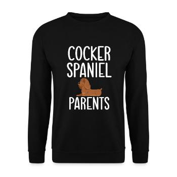 Cadeaux Cocker Spaniel - Sweat-shirt Unisexe - noir - Devant - Alina (178cm) & Michal (187cm)