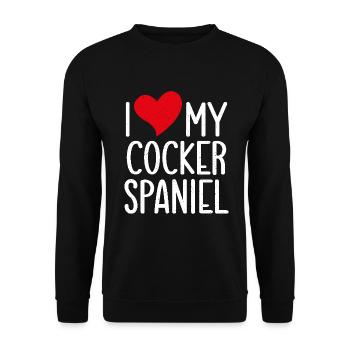 Cadeaux Cocker Spaniel - Sweat-shirt Unisexe - noir - Devant - Alina (178cm) & Michal (187cm)