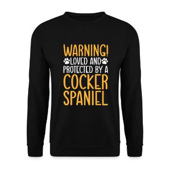 Cocker Spaniel Gifts - Unisex Pullover - Schwarz - Vorne - Alina (178cm) & Michal (187cm)