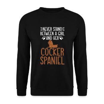 Cadeaux Cocker Spaniel - Sweat-shirt Unisexe - noir - Devant - Alina (178cm) & Michal (187cm)