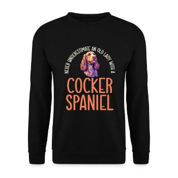 Cadeaux Cocker Spaniel - Sweat-shirt Unisexe - noir - Devant - Alina (178cm) & Michal (187cm)