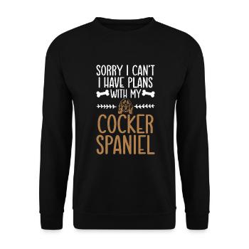 Cadeaux Cocker Spaniel - Sweat-shirt Unisexe - noir - Devant - Alina (178cm) & Michal (187cm)