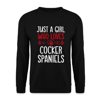 Cadeaux Cocker Spaniel - Sweat-shirt Unisexe - noir - Devant - Alina (178cm) & Michal (187cm)