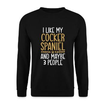 Cadeaux Cocker Spaniel - Sweat-shirt Unisexe - noir - Devant - Alina (178cm) & Michal (187cm)