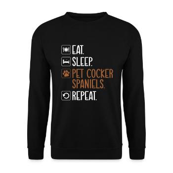 Cadeaux Cocker Spaniel - Sweat-shirt Unisexe - noir - Devant - Alina (178cm) & Michal (187cm)