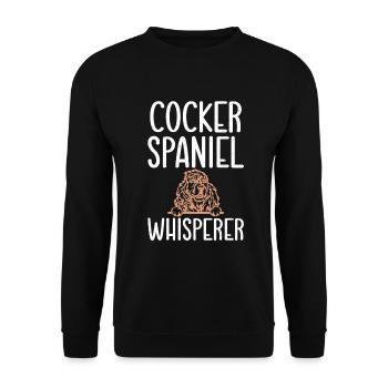 Cocker Spaniel Gifts - Unisex Pullover - Schwarz - Vorne - Alina (178cm) & Michal (187cm)