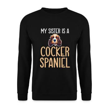 Cadeaux Cocker Spaniel - Sweat-shirt Unisexe - noir - Devant - Alina (178cm) & Michal (187cm)